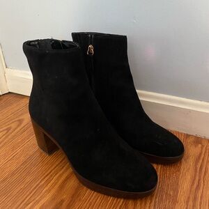 J Crew black suede boots